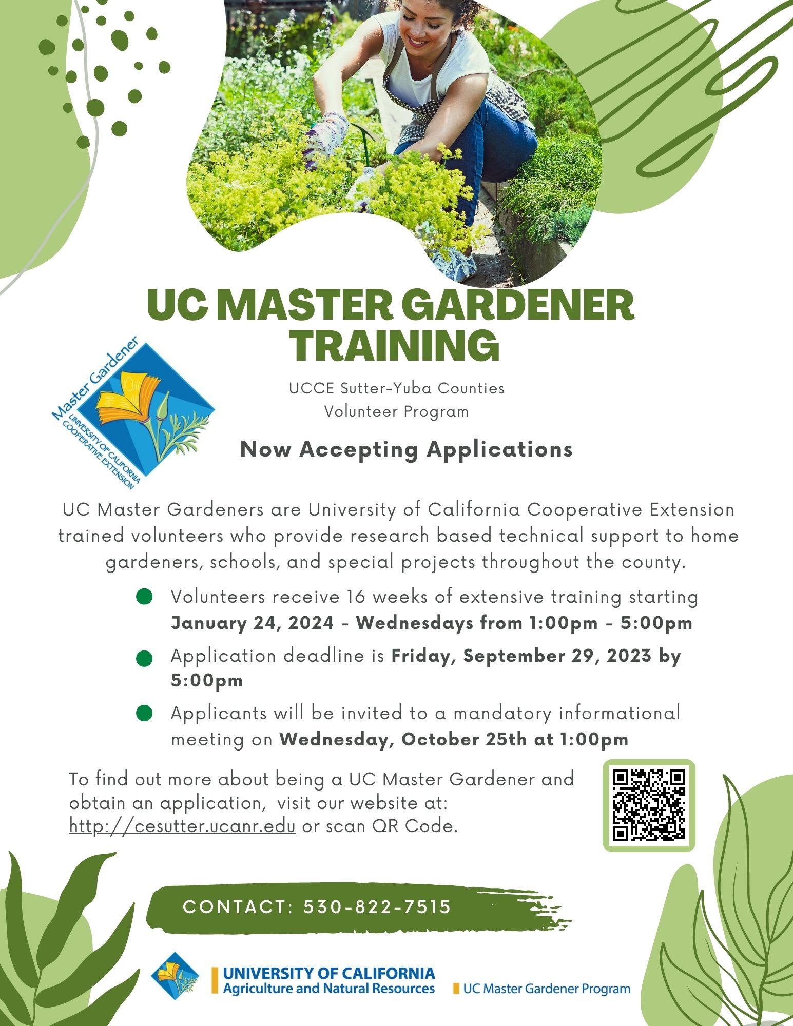UC Master Gardener Training 2024