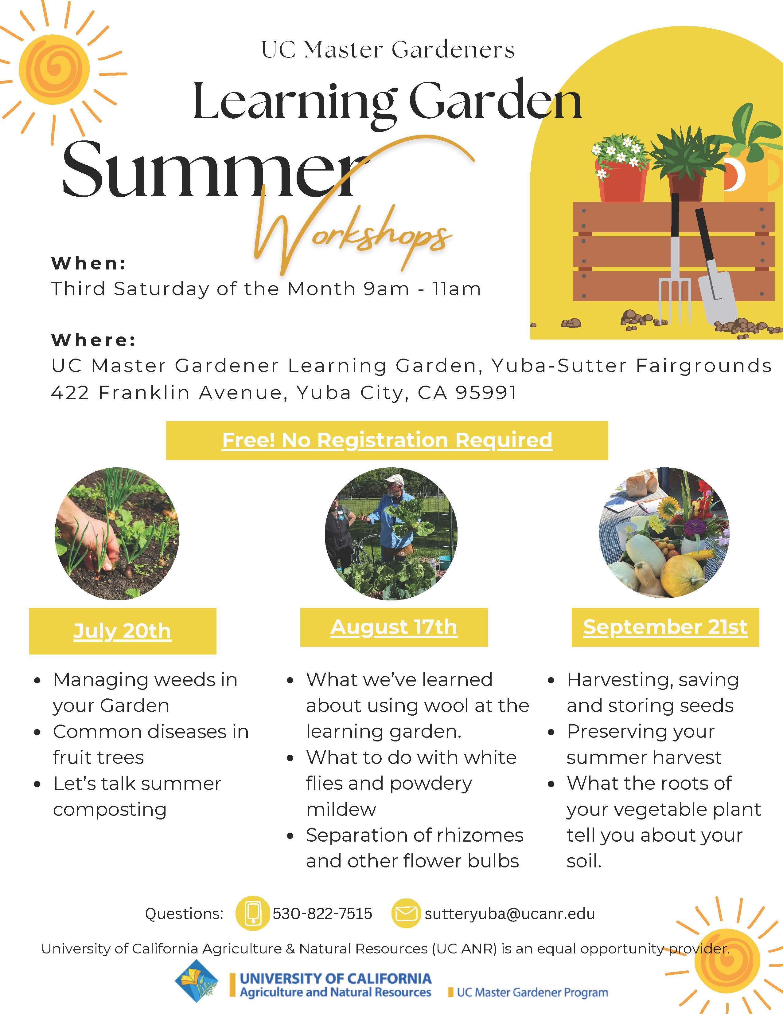 UC Master Gardeners present - Summer Series (1)
