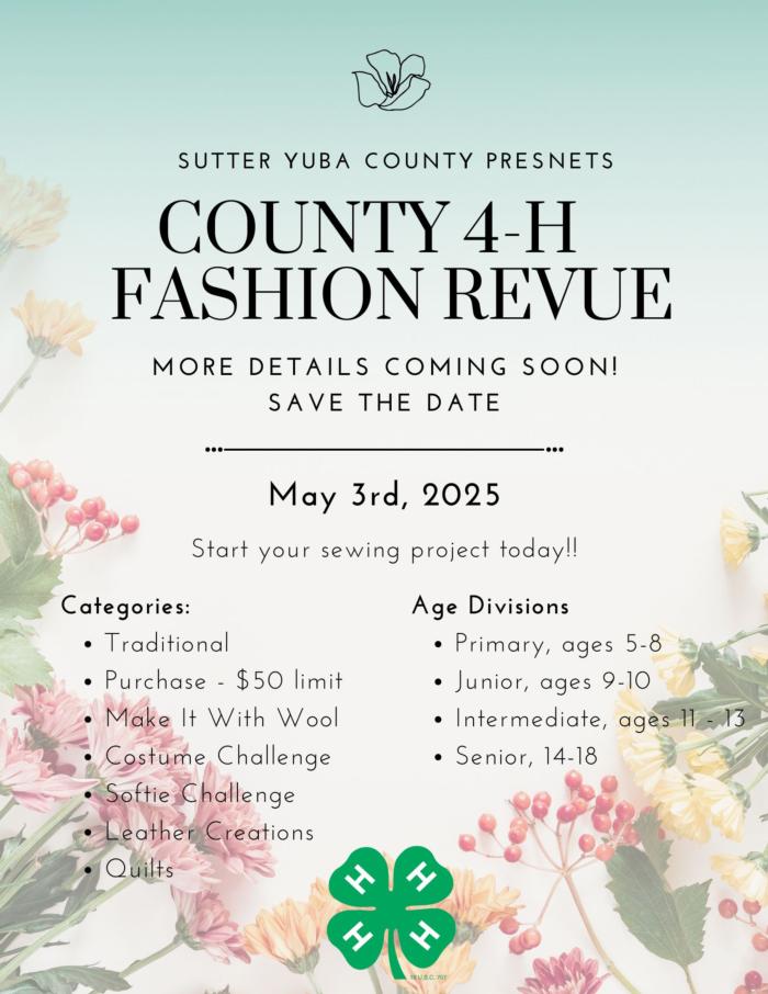 County 4-H Fashion Revue - 2025