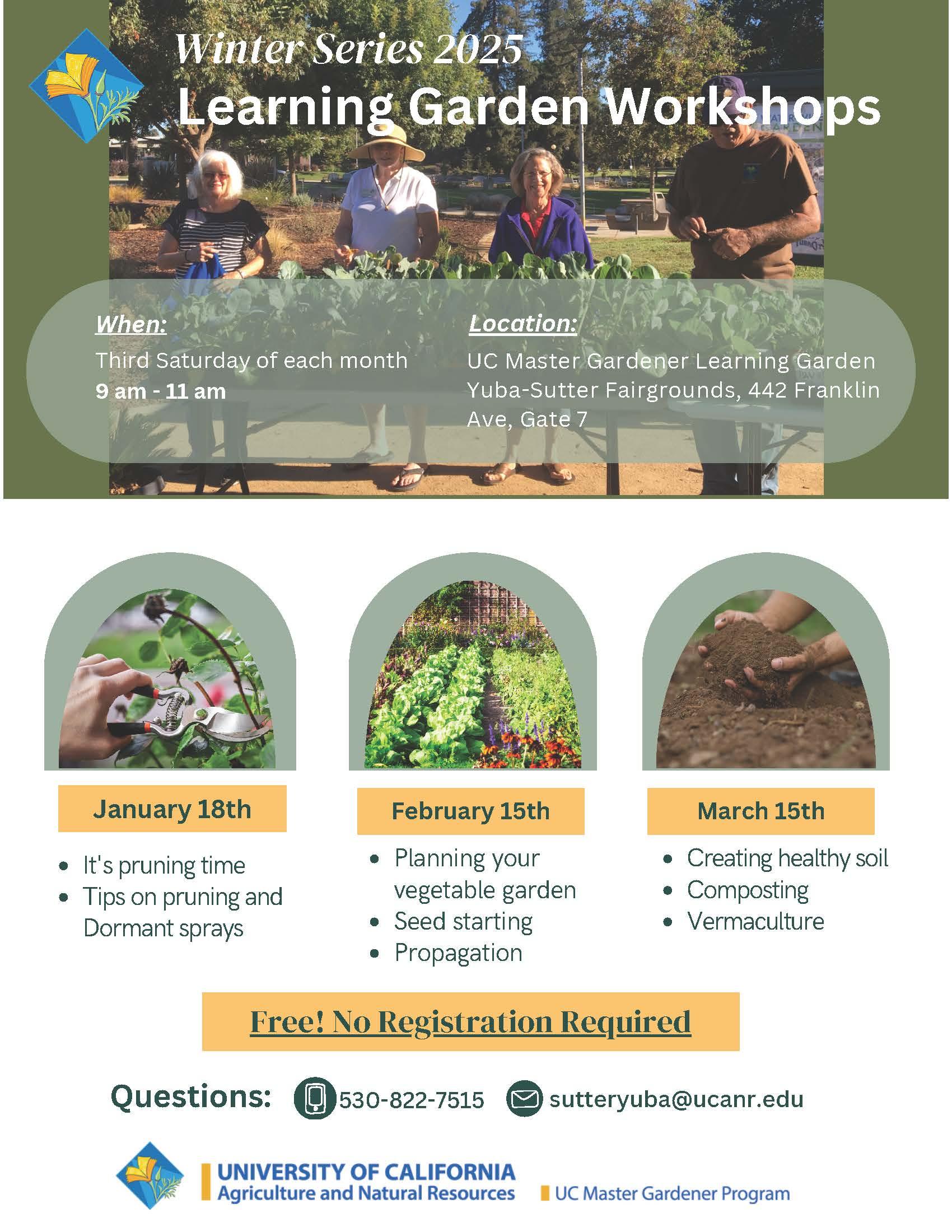 MG Winter Series 2025 Learning Garden Workshops