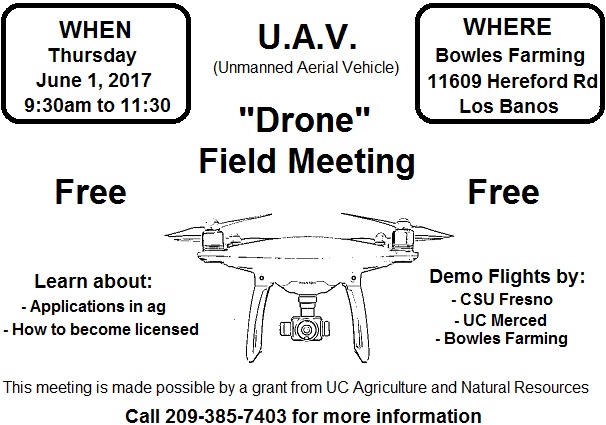 UAV Field Meeting at Bowles Farming 2017