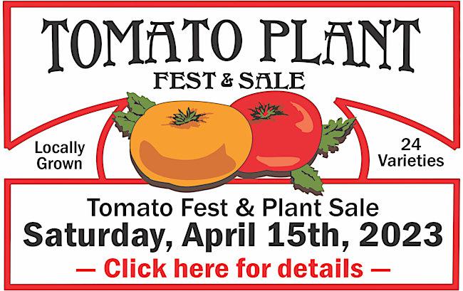 Click for the 2023 Tomato Plant Sale page!