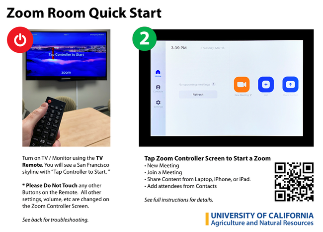 Zoom Room Quick Start Guide